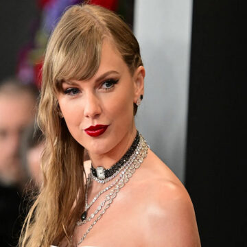 Taylor Swift's Unique Watch Choker at the Grammys